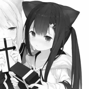 二次元黑白闺蜜头像