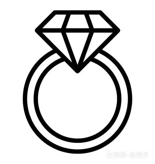 镶有钻石饰品的戒指图标