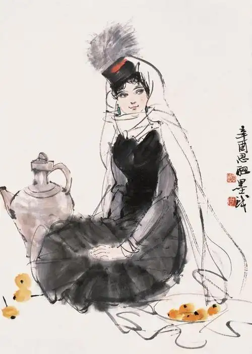 周思聪水墨写意人物画欣赏