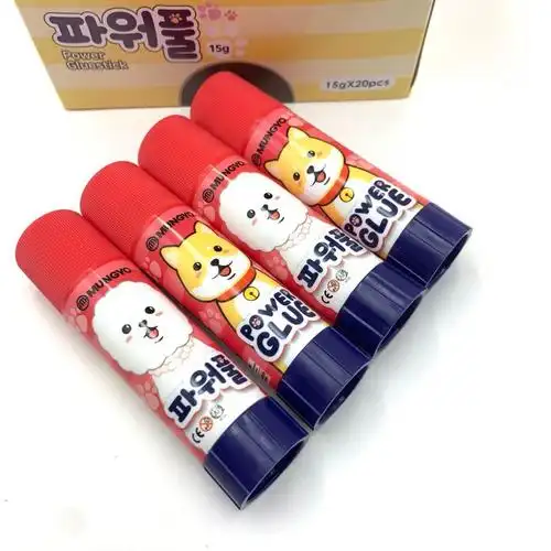 外贸小柴犬白色固体胶幼儿园diy手工用胶棒卡通绵羊高粘固体胶水