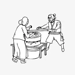 卡通手绘石磨矢量图免费下载