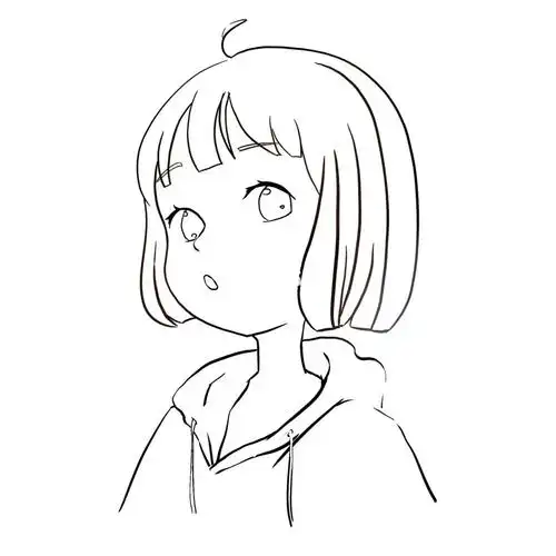 线稿在后面,无偿约稿 #ipad绘画  #可爱头像  #线稿