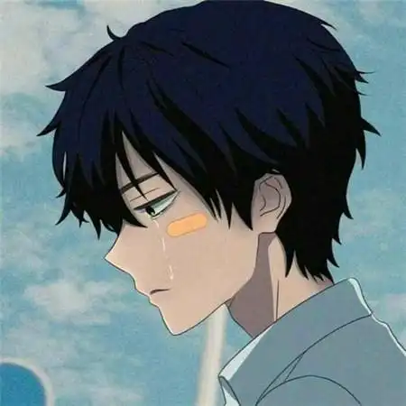 伤感流泪男头图片 在夜里哭得撕心裂肺的男孩哭完记得成熟_男生头像