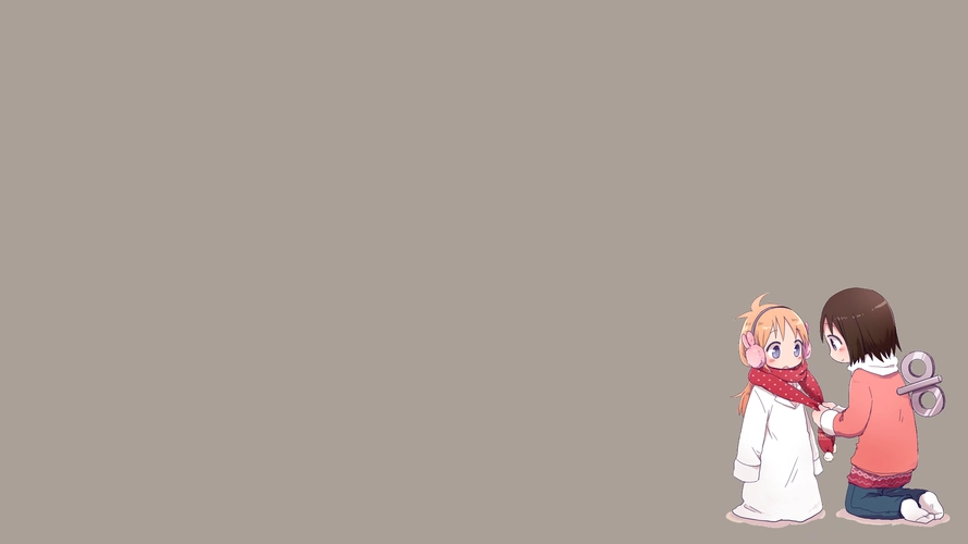 可爱又简约的动漫美女卡通图片桌面壁纸