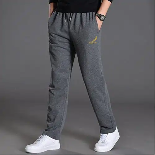 春秋夏冬季运动裤男长裤子工装休闲裤男卫裤宽松直筒裤针织男外穿