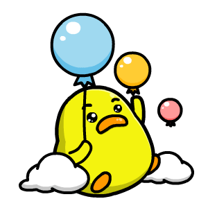 超萌可爱的动态卡通小鸭头像