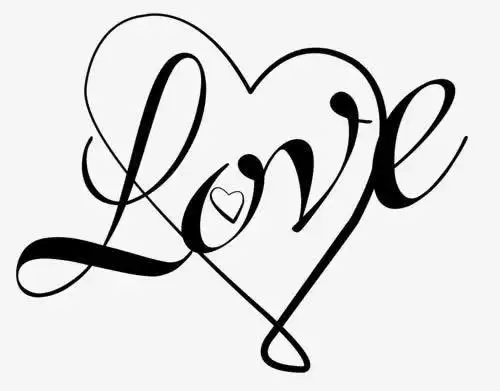 love爱心艺术字装饰