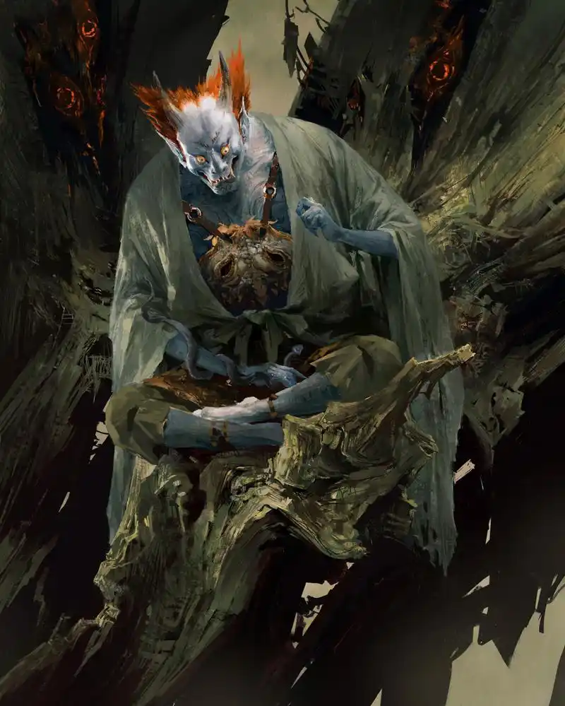 民间传说中的夜叉,一般都被称之为恶鬼,如母夜叉,笑面夜叉等.