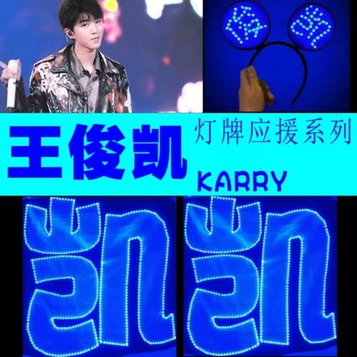 tfboys王俊凯应援灯牌周边演唱led发光发箍胸牌手举应援棒荧光棒