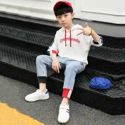 男童秋装洋气套装五六七八8九9十岁潮小学生男孩运动长袖衣服帅气