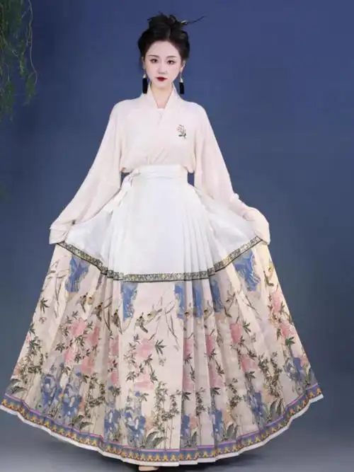 套装春夏改良版仙气古装喜上眉梢妆花马面裙汉服女2024新款