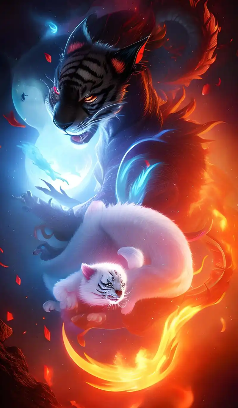 分享神兽龙虎系列手机壁纸4月11日