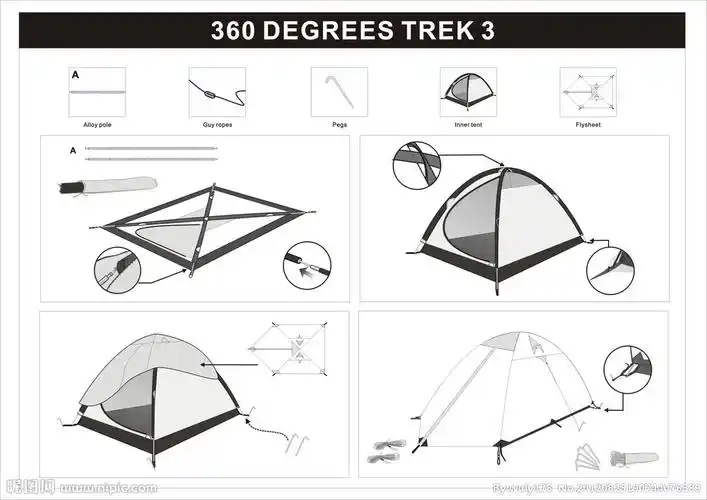 360 trek3帐篷安装图片