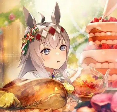 动漫吃货女生流口水头像可爱朋友圈