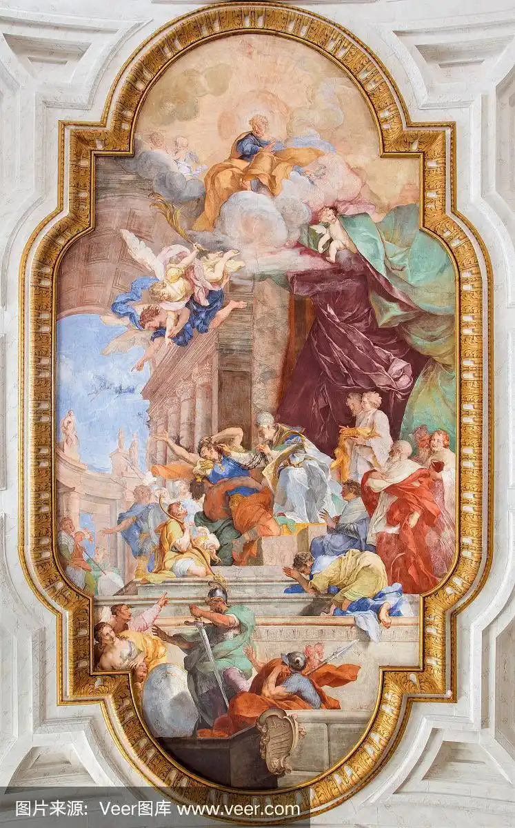 罗马- vincoli教堂圣彼得的拱顶壁画