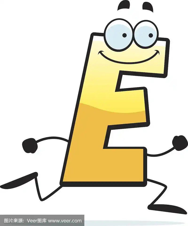 英文字母e,卡通,黄色,文字,符号