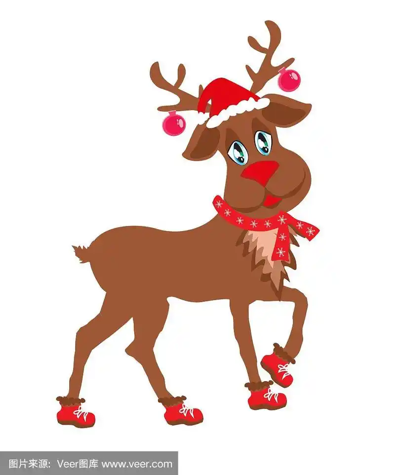可爱的圣诞驯鹿