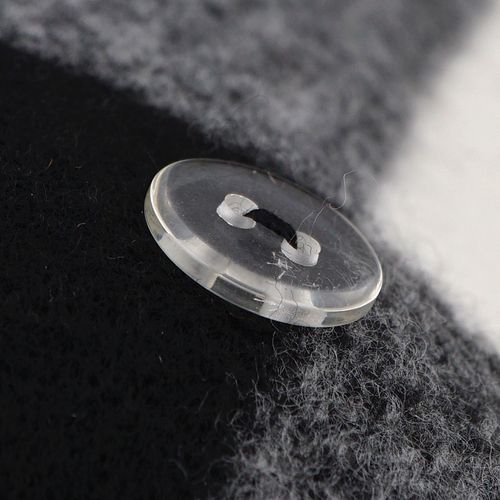 透明纽扣圆形暗扣小扣子高档衣服外套内衣垫扣儿童两眼面包大纽扣