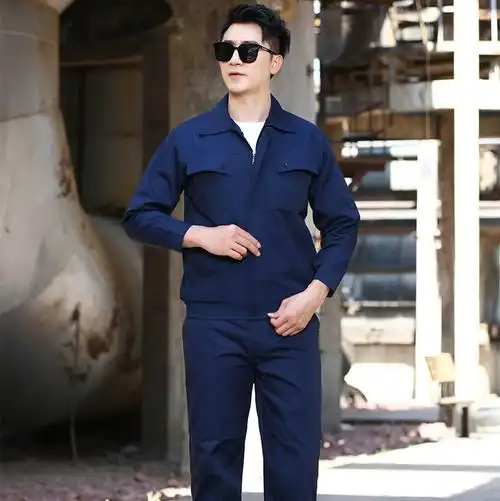 春夏工作服套装男工厂车间厂服工地工程装修汽修劳保服装工装大红色