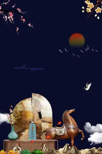 房地产大气蓝色背景简约风海报banner图片-图行天下图库