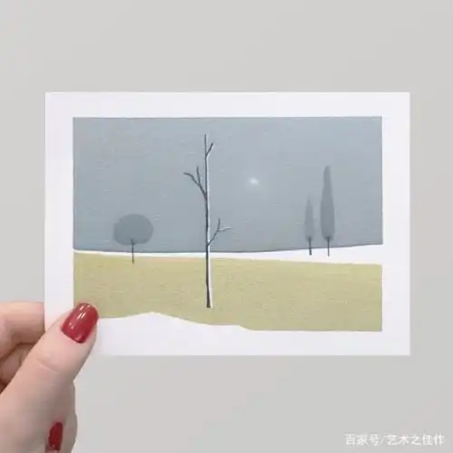 极简主义小清新水彩画,非常适合初学者学习