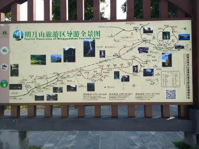 明月山景区导游图.