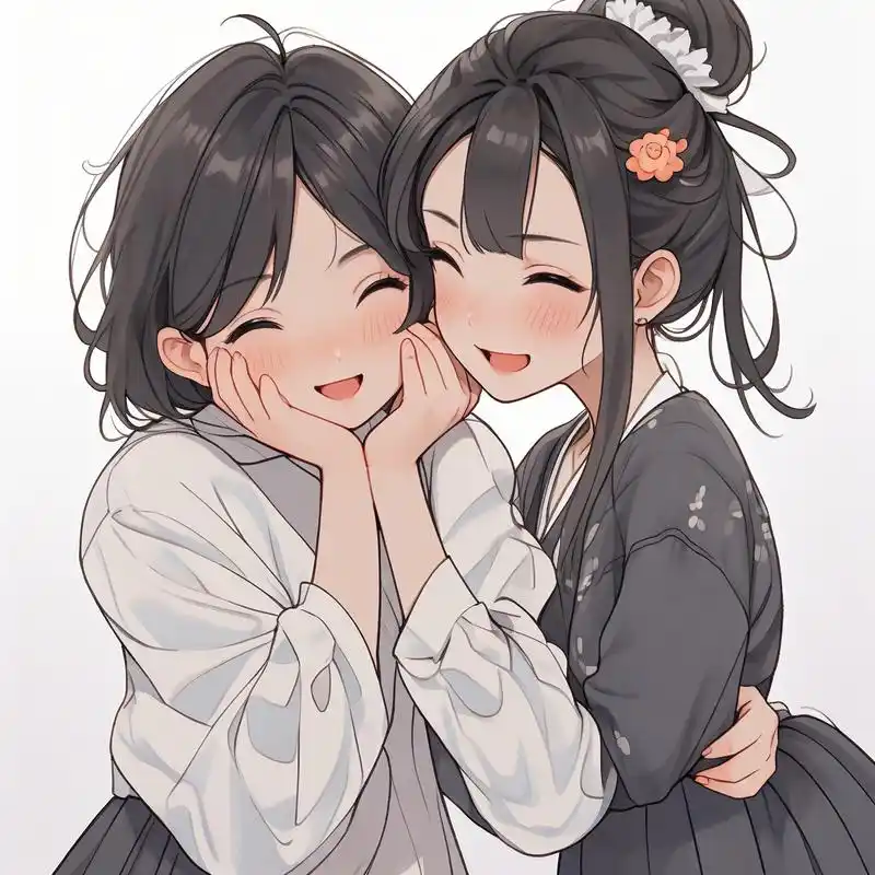 姐妹一起搞怪93可爱头像来啦93 宝贝们,给你们带来一组超级搞怪的