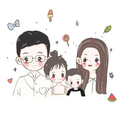 四口之家简笔画四口之家简笔画一儿一女