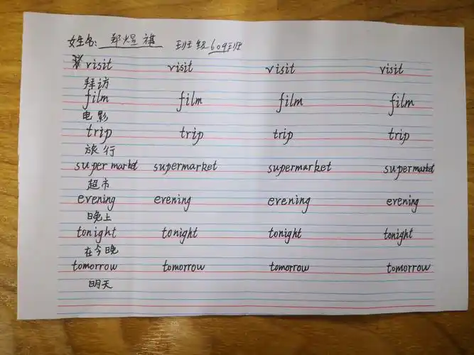 培养良好的书写习惯--英语单词书写展