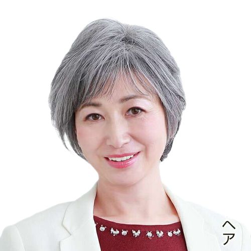 表演假发女士花白假发整顶短直发老奶奶假发白发发套老人花白头套