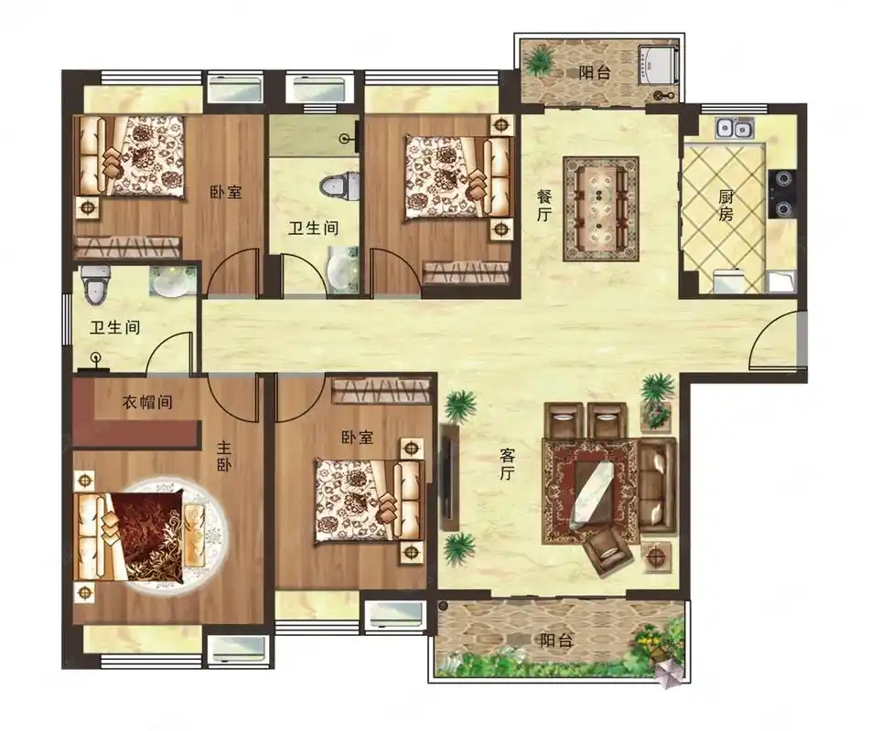 清新的四室户型,值得一看!