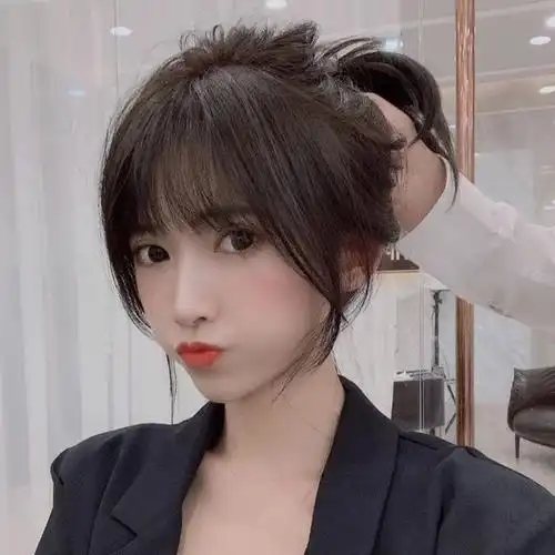 补发网红法式空气刘海假发自然无痕头顶女真刘海片