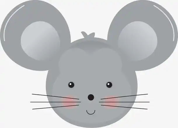 大耳朵灰色老鼠头像免抠素材免费下载_觅元素51yuansu.com