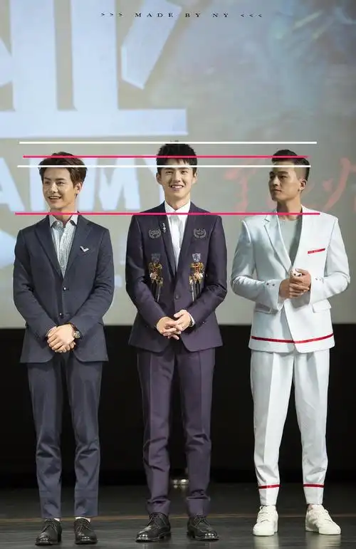 已知,官方身高:刘烨186,刘昊然184,欧豪180,马天宇180,朱亚文180.