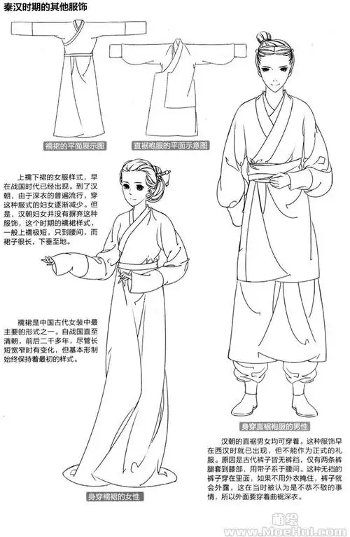 古风漫画入门26秦汉时期的服饰