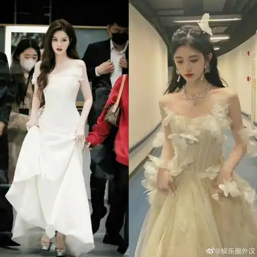 鞠婧祎白鹿相似造型