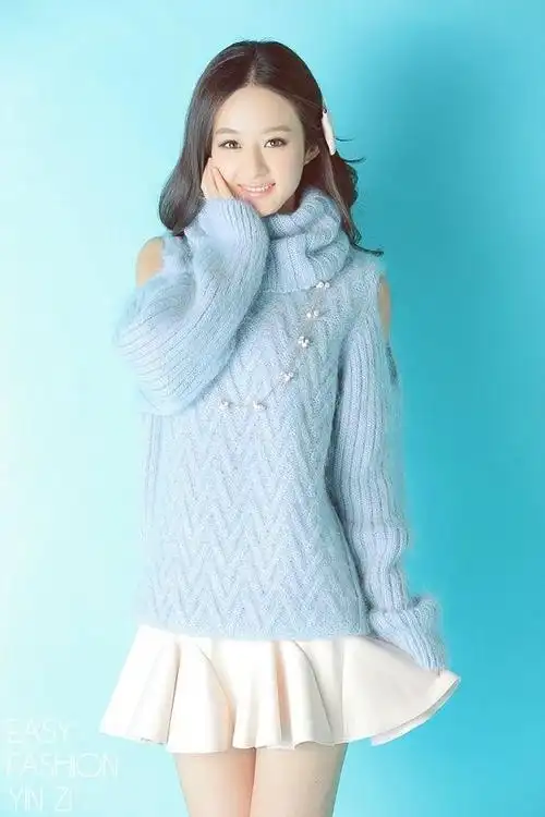 赵丽颖早期写真,甜美可爱,表情搞怪,就是造型略土了点