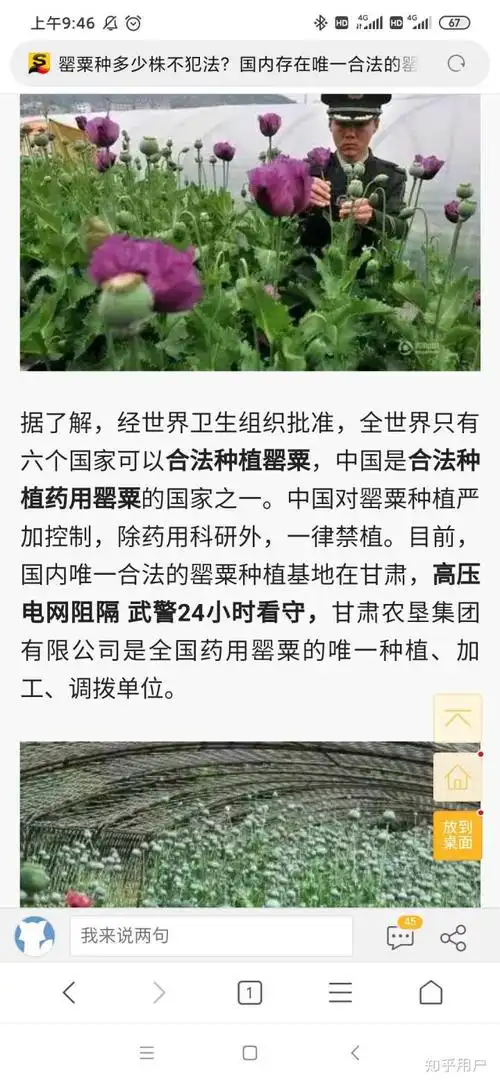 罂粟是毒品,可也是药品,国家也没有完全禁止罂粟的种植啊,只是监管
