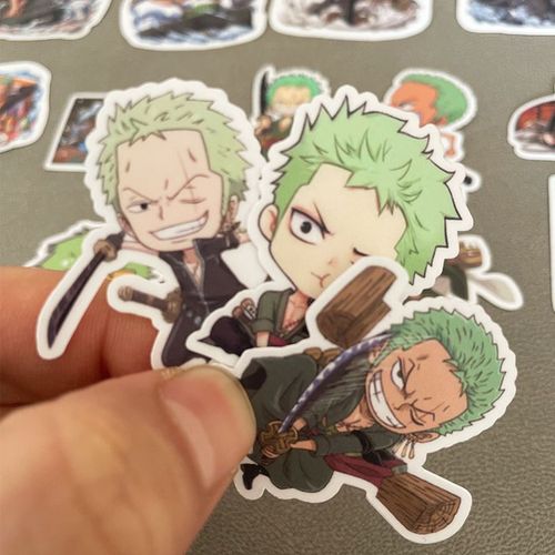 海贼王副船长罗罗诺亚索隆图案q版手账贴纸卡通动漫装饰可爱贴画