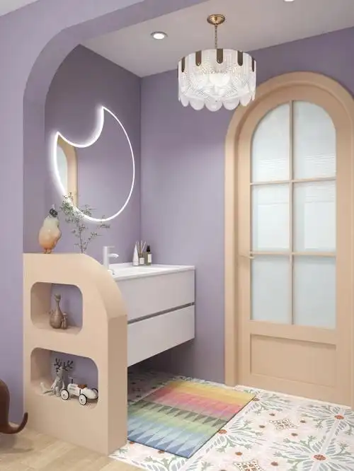 星黛露芋泥紫卫生间设计简直是神仙用的