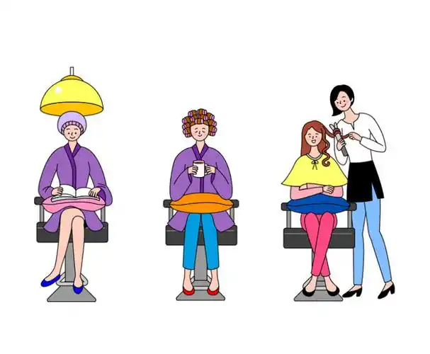 理发店理发的矢量插画ti123a3413