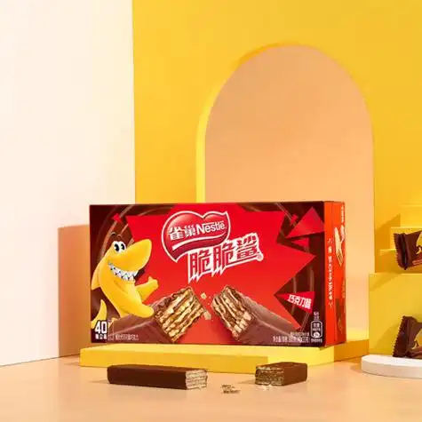 雀巢nestle脆脆鲨休闲零食巧克力口味威化饼干800g4020g