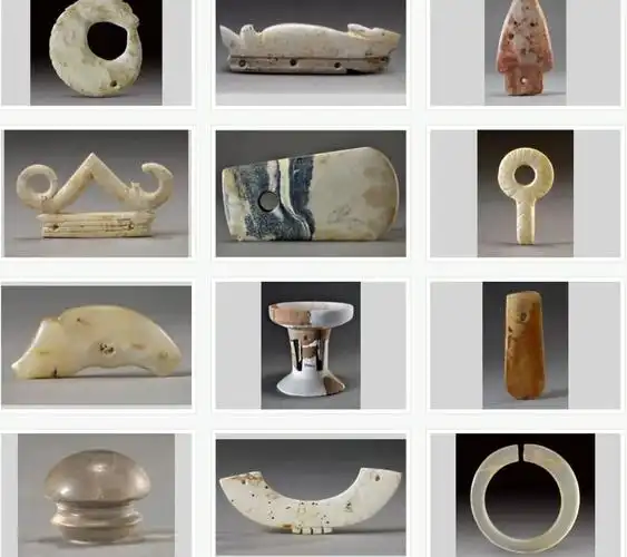 凌家滩遗址出土玉器.(图片来源:安徽省博物馆官网)