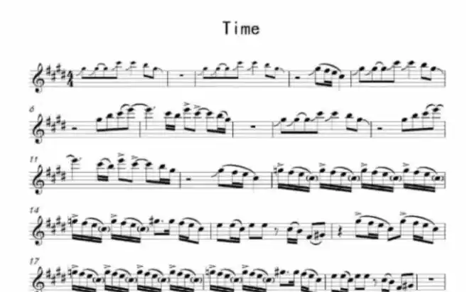 time无萨克斯伴奏