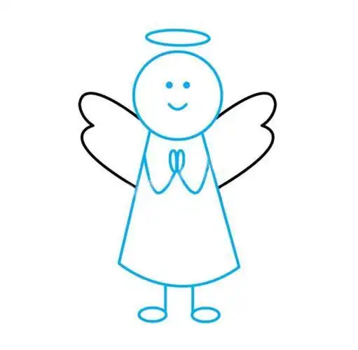 可爱小天使卡通可爱小天使的画法简笔画怎么画步骤教程