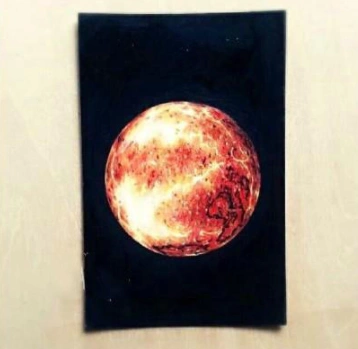 霸气的星球彩铅画绘画教程