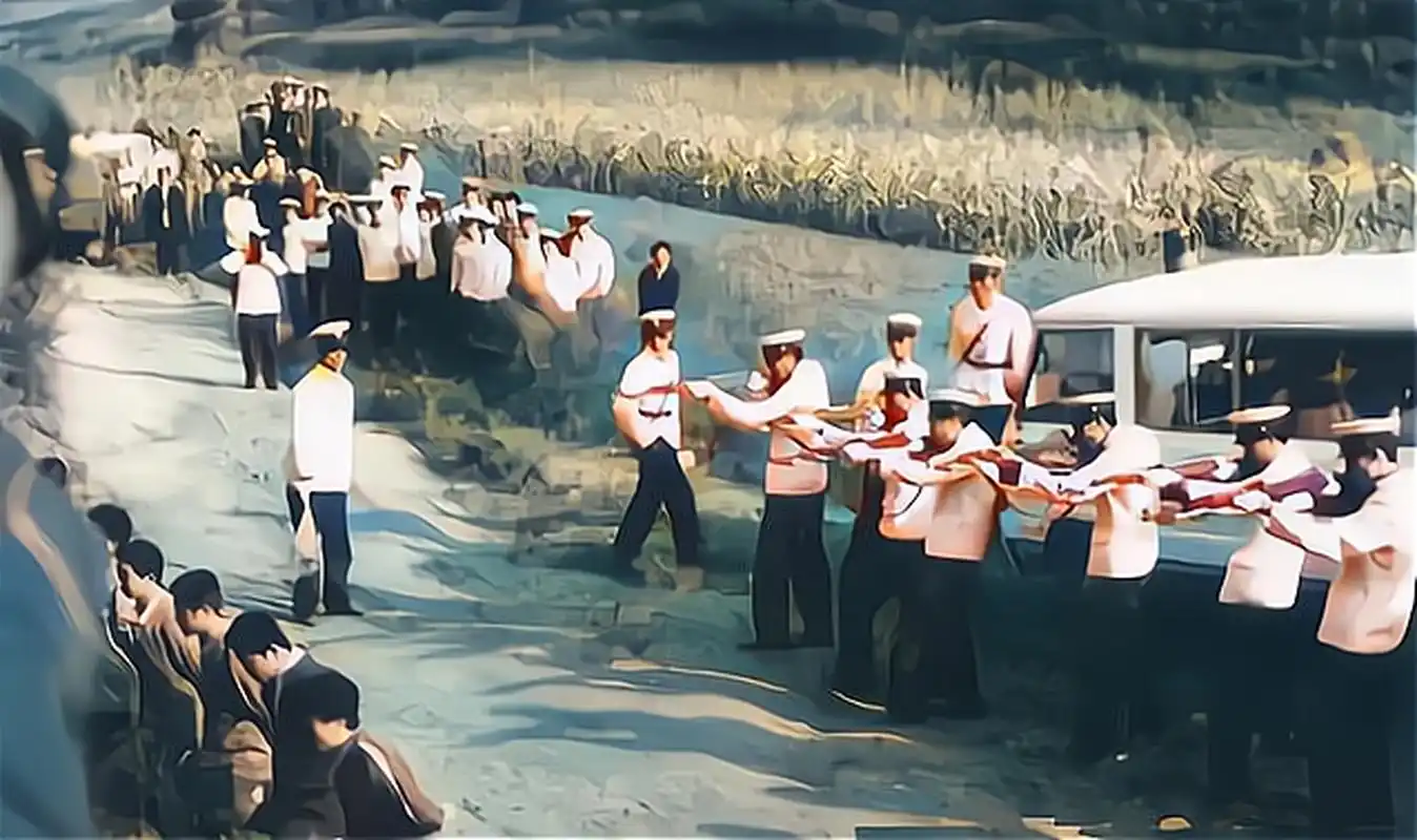1983年,全国正处于"严打"时期,当时公开处决死刑犯的影像被记录了下来