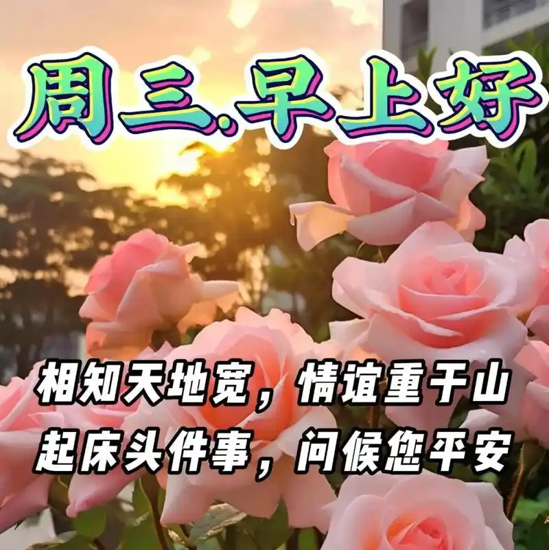 7月26日周三早上好,祝福语图片早安问候语