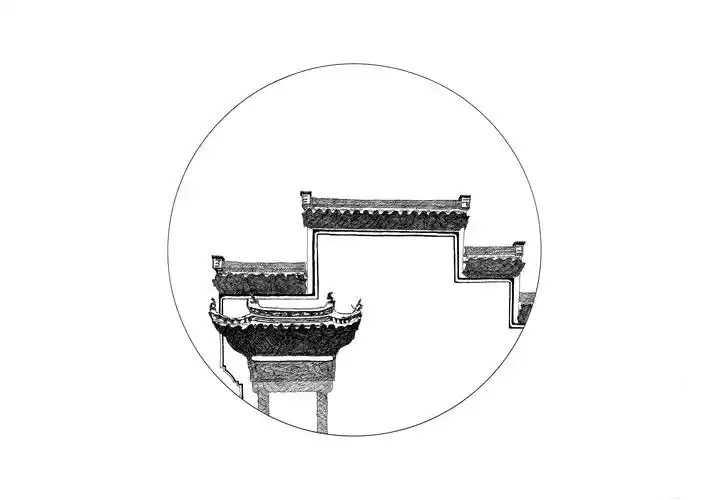 古建筑的黑白艺术|纯艺术|绘画|梦绘虫 - 原创作品 - 站酷 (zcool)