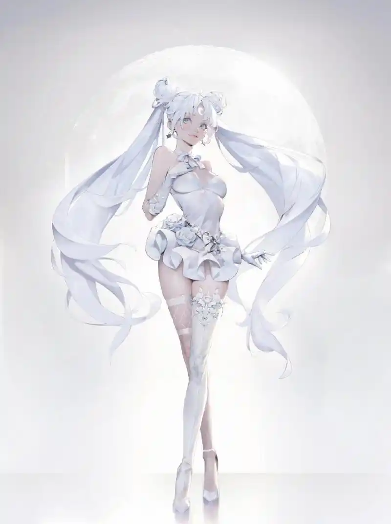 美少女战士#  白发的月野兔好美!